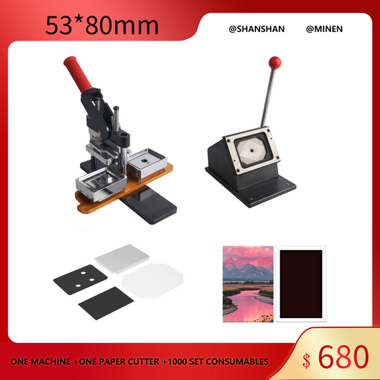 53*80 mm (2.1*3.2 inches) Rectangle Fridge Magnet Machine Acrylic Kit