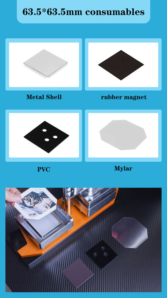 63.5*63.5 mm(2.5*2.5 inches) 1000 Acrylic Or Cardboard Consumables