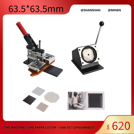 63.5*63.5 mm (2.5*2.5 inches) Square Fridge Magnet Machine Cardboard Kit