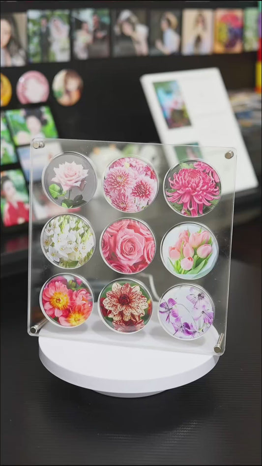 58mm(2.28 inches) Circular 9-compartment display shelf (non-magnetic)